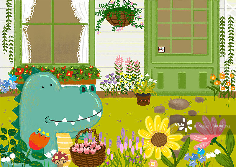 恐龙的后花园图片素材