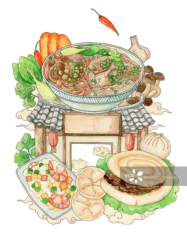 小吃餐馆图片素材