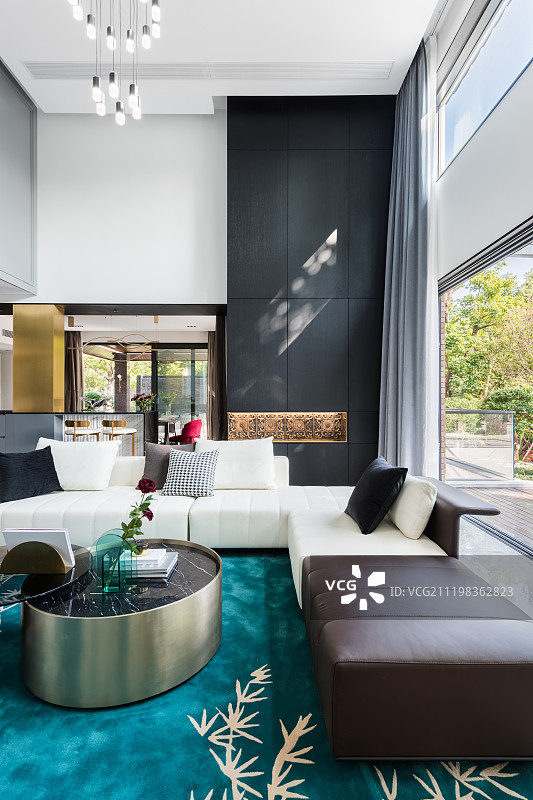 室内现代豪华客厅装修风格图片素材