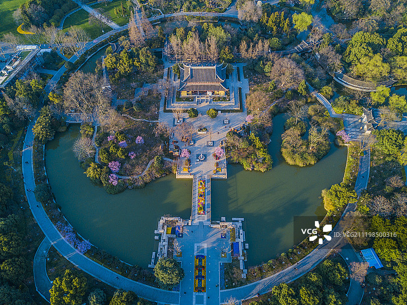 春天江苏常州红梅公园图片素材