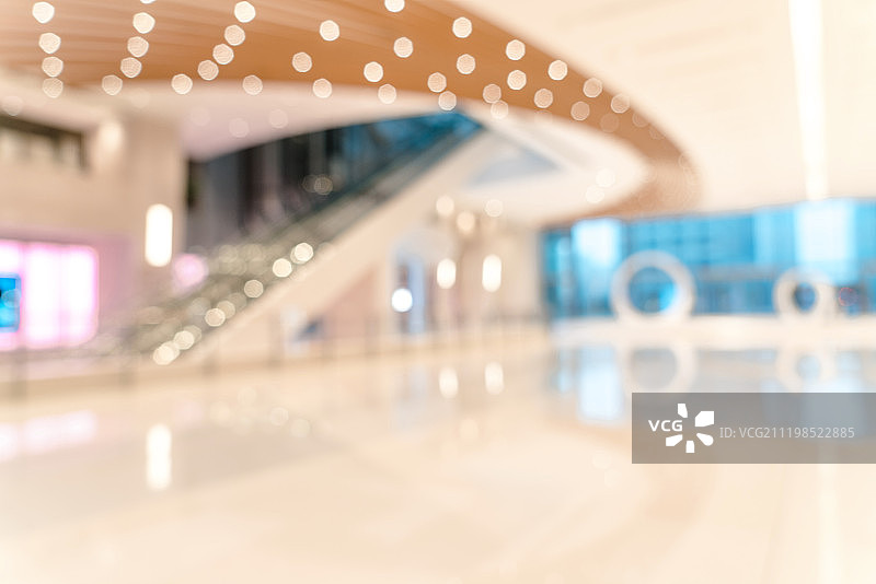 虚化的城市室内场景与绚丽灯光图片素材