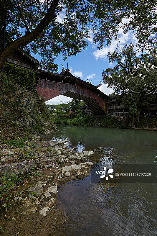 浙江省温州泰顺古廊桥图片素材