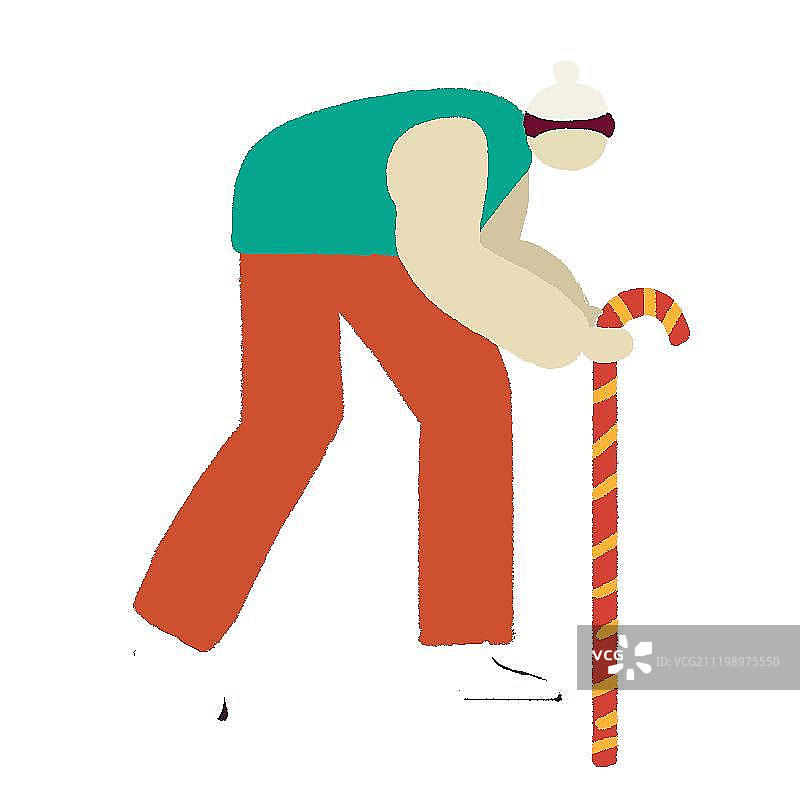 驼背的老奶奶图片素材