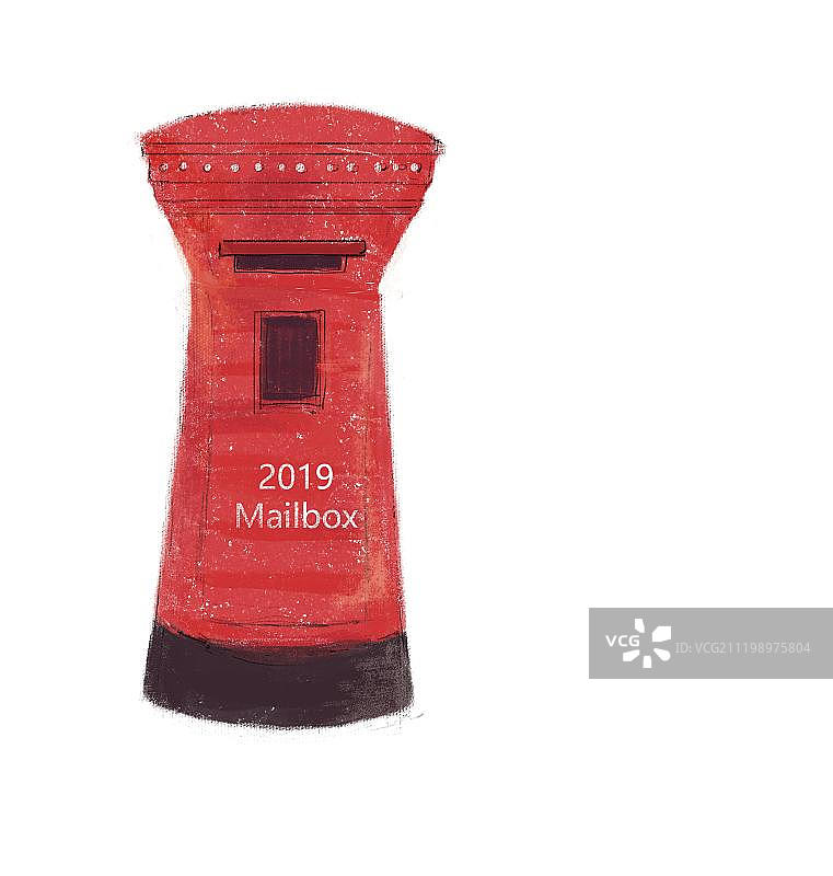 红色的邮筒图片素材