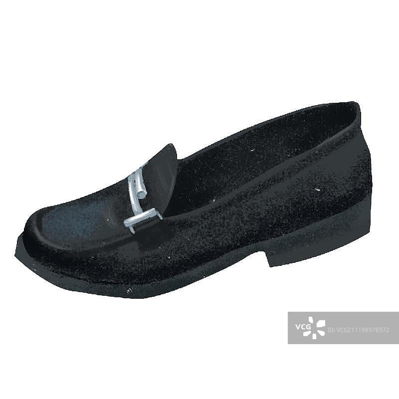 黑色女士皮鞋图片素材