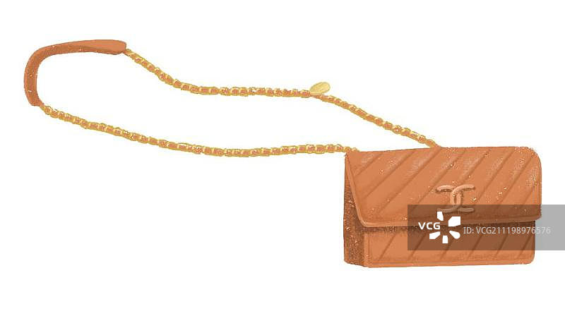 棕色香奈儿链条包图片素材