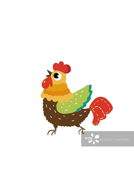 彩色的大公鸡图片素材