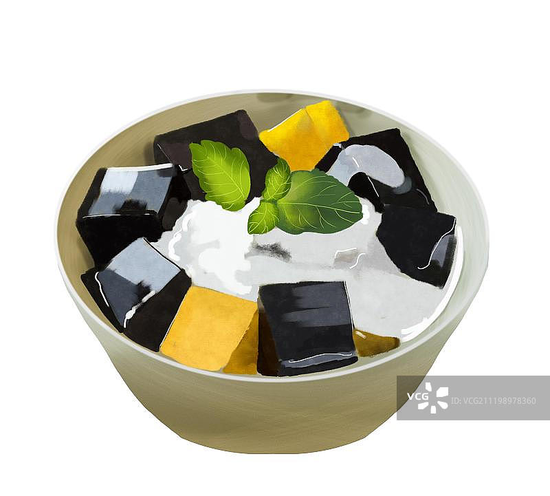 一碗大暑龟苓膏图片素材