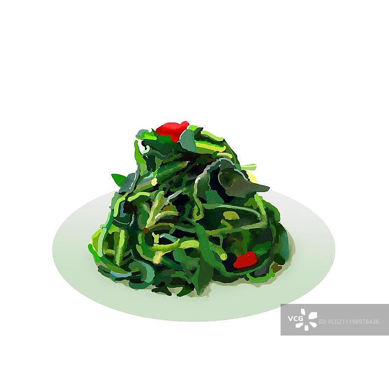 一盘苦苦菜图片素材
