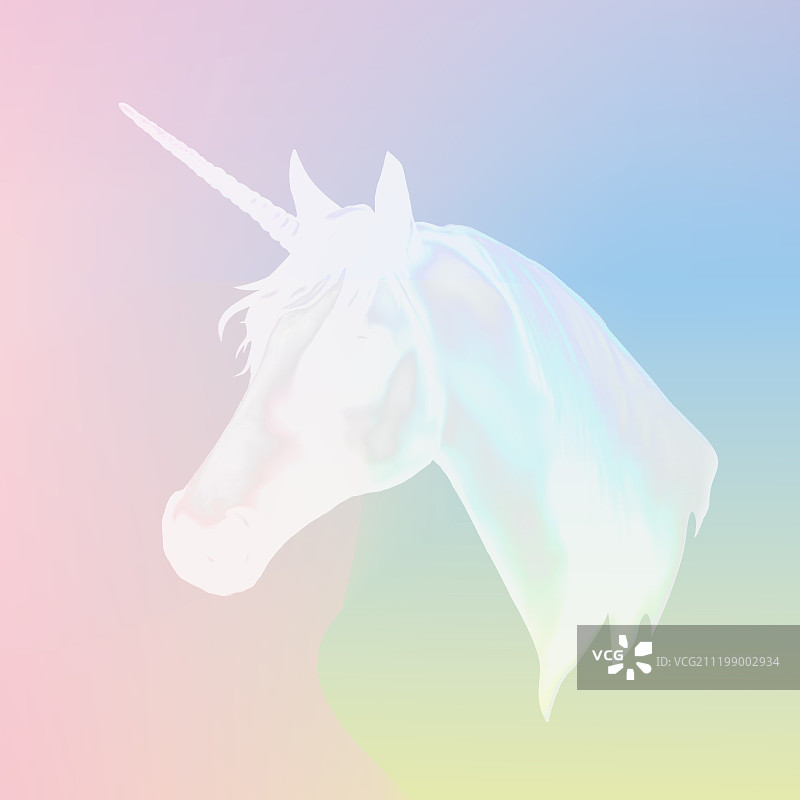 荧光炫彩独角兽图片素材