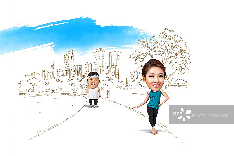 摄影与插画的数字合成图片素材