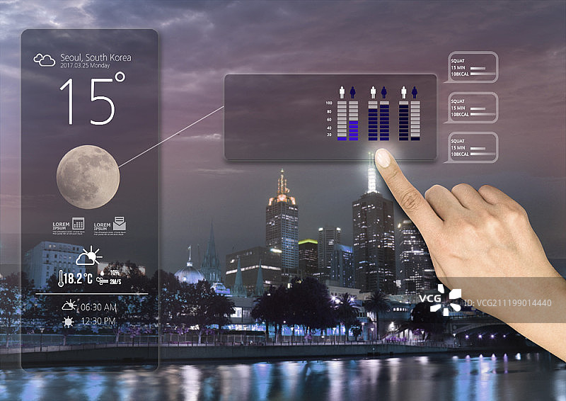 以界面技术为主题的数字合成图像图片素材