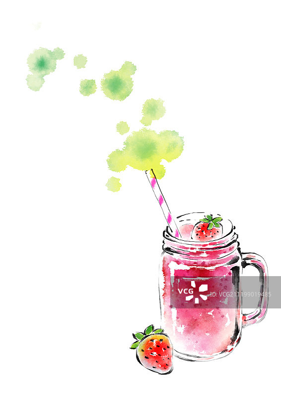 水彩甜点图片素材