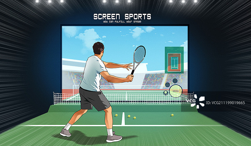 屏幕运动概念插画图片素材