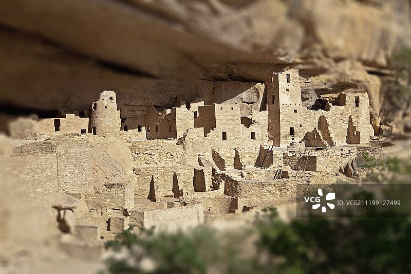 美国原住民悬崖住所图片素材