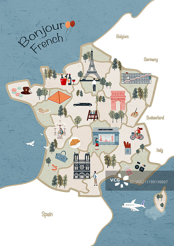 法国地图图片素材