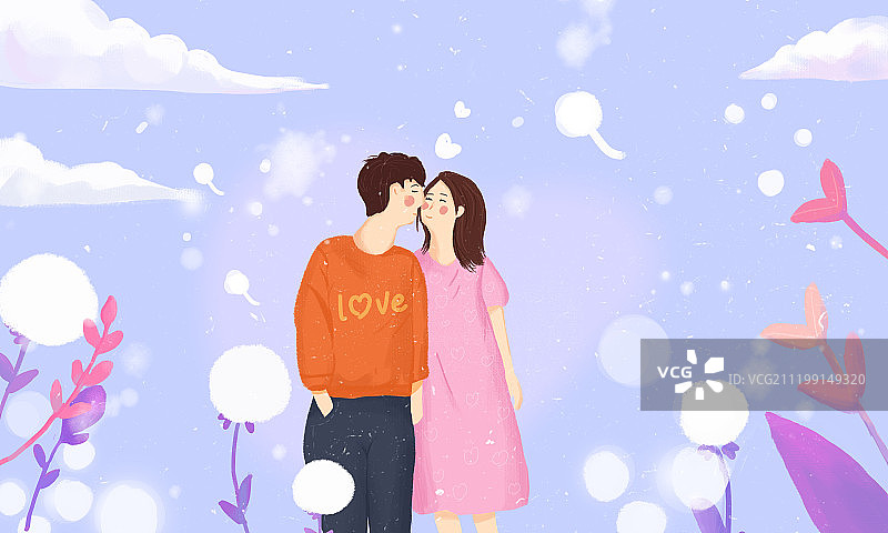 情人节插画图片素材