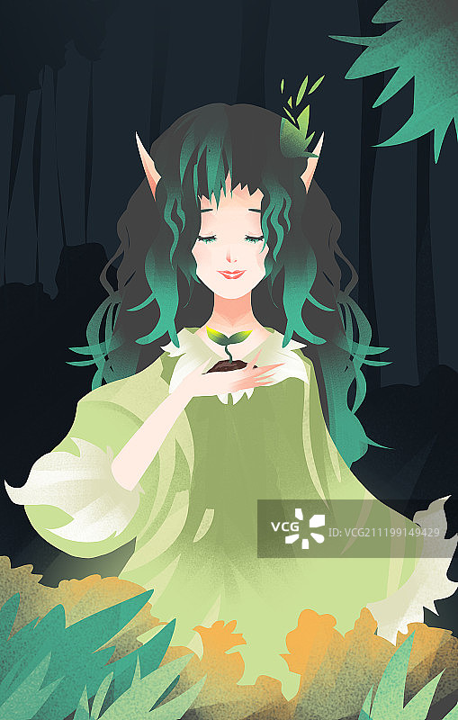 仙女插画图片素材