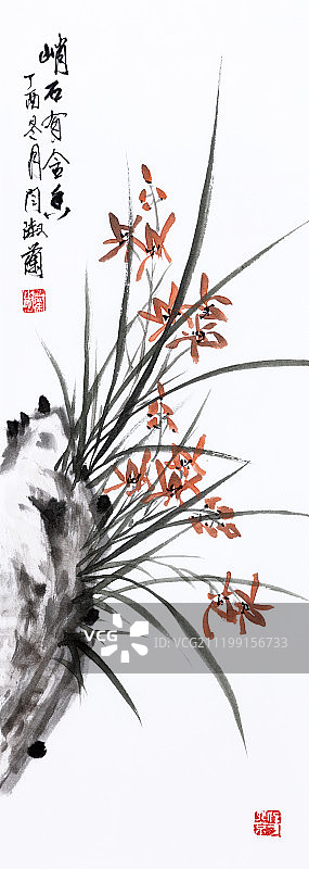 中国绘画——兰花图片素材