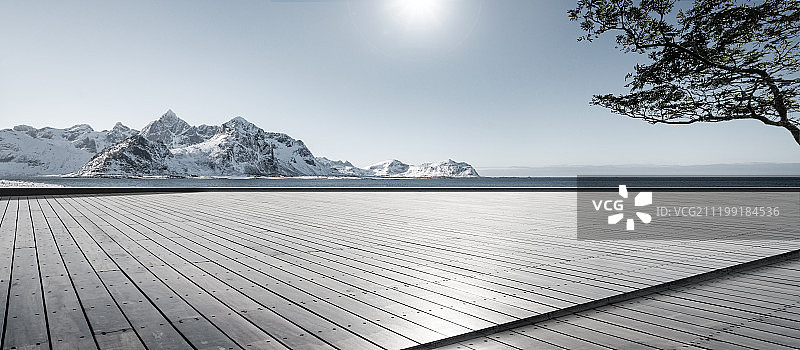 户外雪山平台图片素材