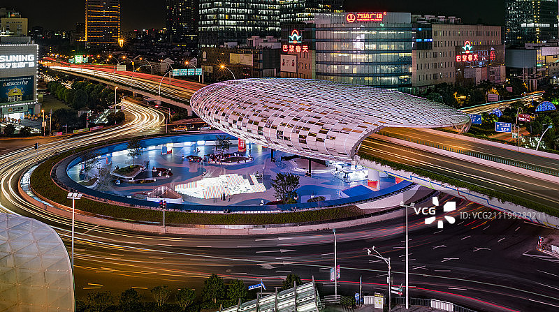 上海城市建筑夜景图片素材