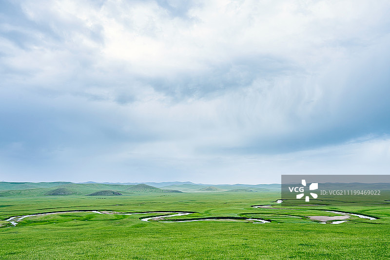中国内蒙古呼伦贝尔陈巴尔虎旗莫日格勒河草原图片素材