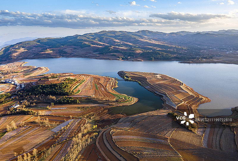 云南会泽念湖春色图片素材