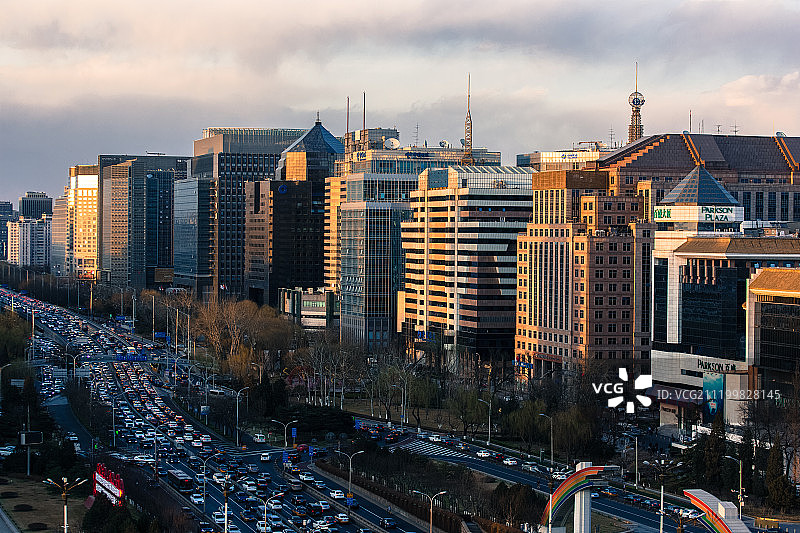 北京复兴门金融街全景图片素材