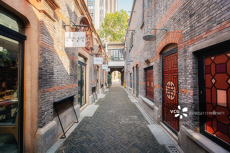 上海石库门老街道图片素材