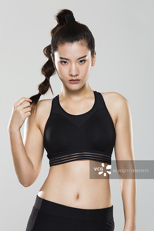 年轻的女运动员图片素材