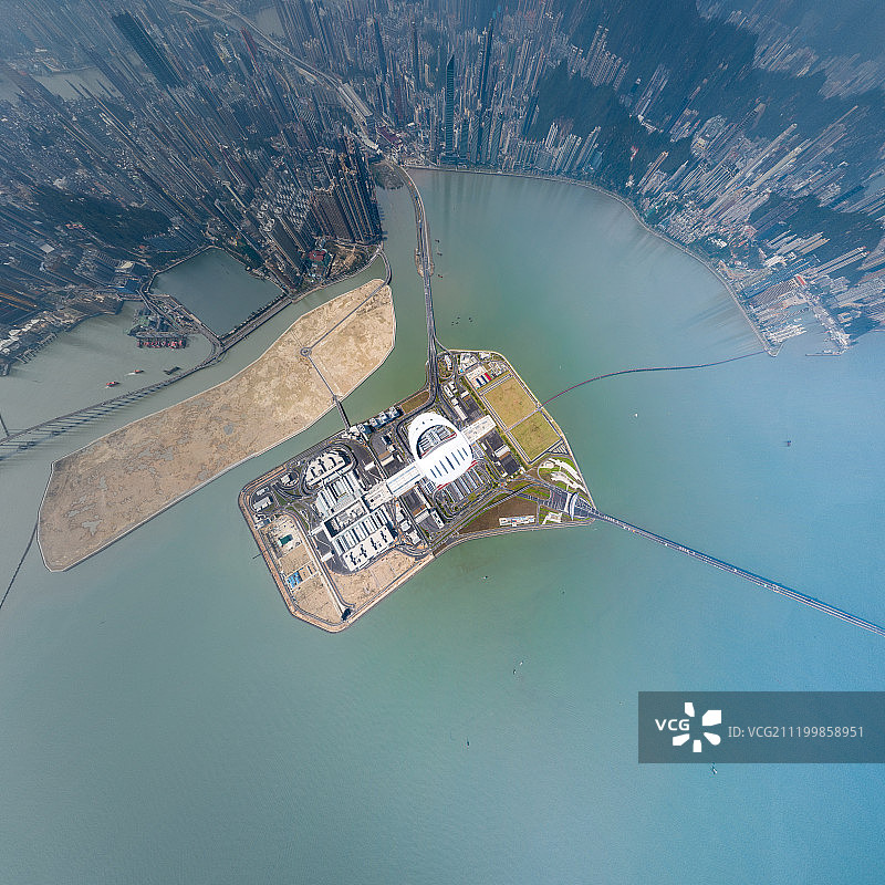 港珠澳跨海大桥口岸人工岛图片素材