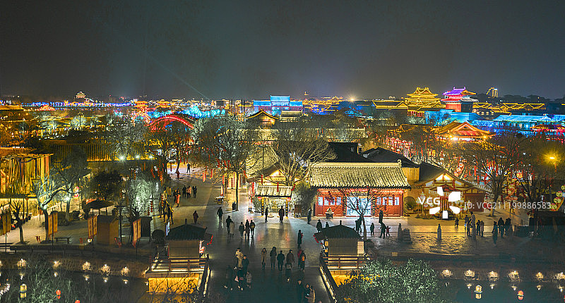 清明上河园繁华夜景图片素材