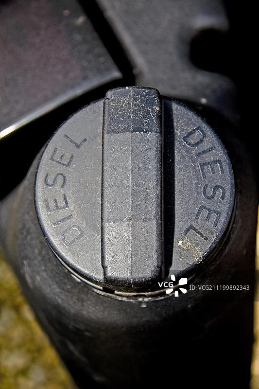 马赛弗格森拖拉机柴油燃料加注口盖特写,多塞特,英国,欧洲图片素材