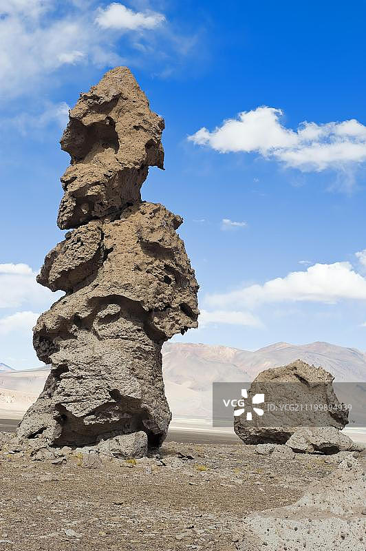 帕卡纳的僧侣，石柱，洛斯弗拉门科斯国家保护区，阿塔卡马沙漠，安托法加斯塔地区，智利，南美洲图片素材