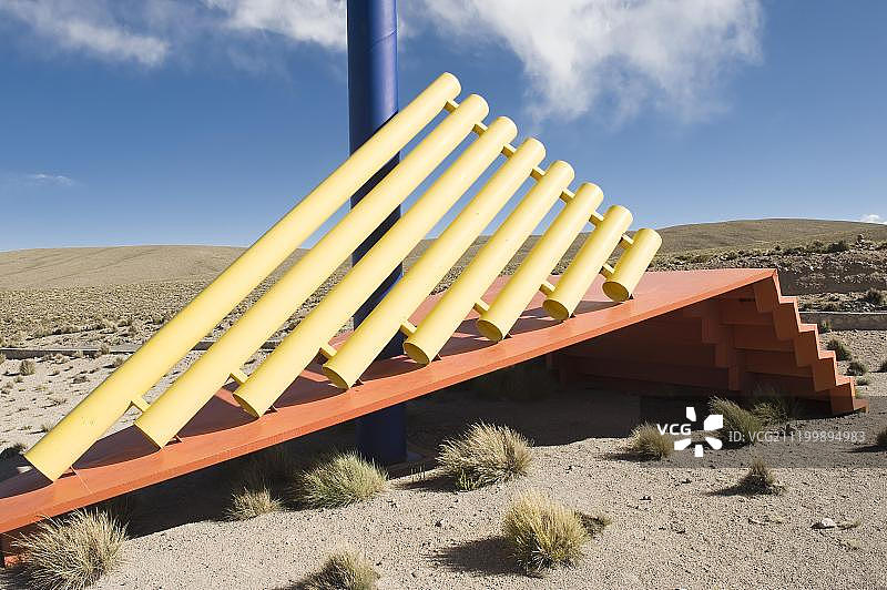 现代雕塑，劳卡国家公园，阿里卡和帕里纳科塔地区，智利，南美洲图片素材