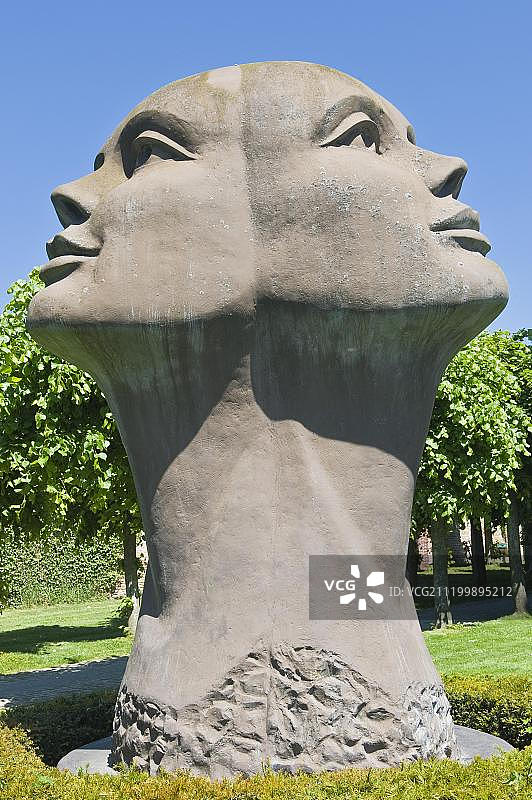 查尔斯·德尔波特雕像“光芒”，比利时西弗兰德省达默图片素材