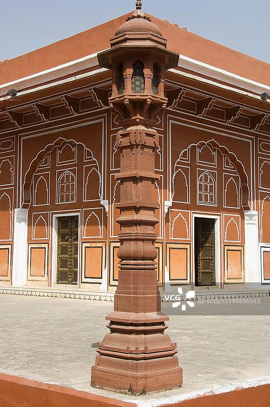 斋浦尔城市宫殿：印度拉贾斯坦邦私人谒见厅图片素材