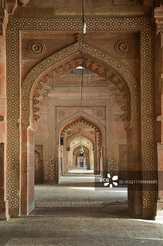 印度北方邦贾玛清真寺礼拜殿（联合国教科文组织世界遗产）图片素材