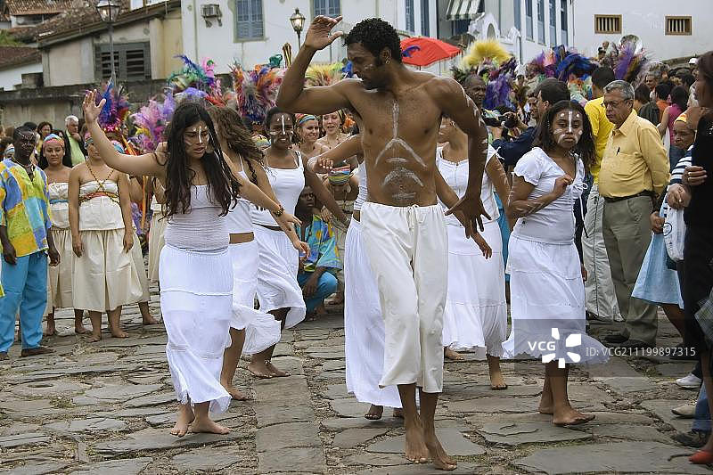 迪亚曼蒂纳黑人罗萨里奥圣母节，巴西米纳斯吉拉斯州迪亚曼蒂纳黑人的宗教节日图片素材