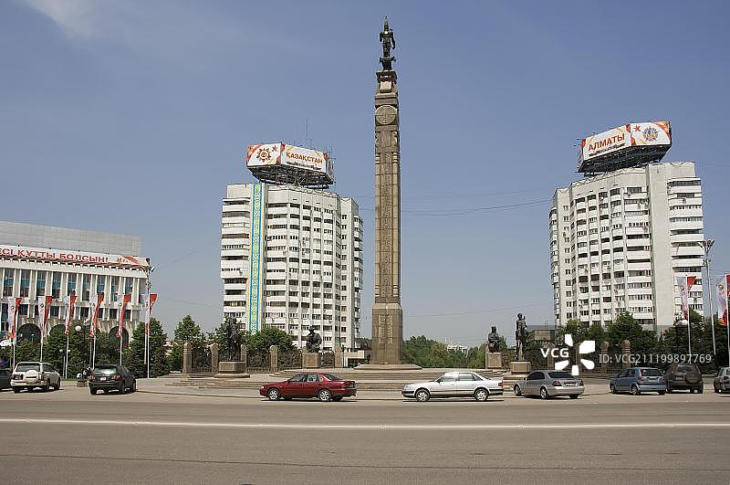 哈萨克斯坦阿拉木图独立广场图片素材