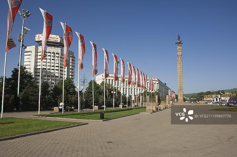 哈萨克斯坦阿拉木图独立广场图片素材