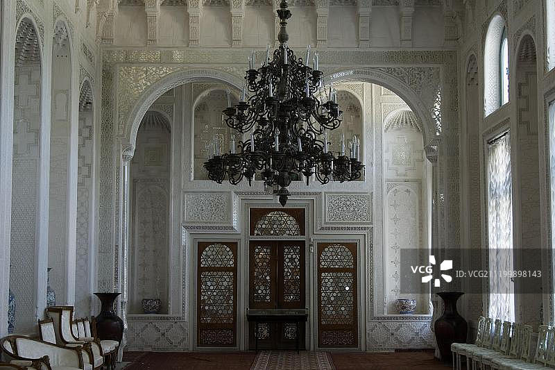 乌兹别克斯坦布哈拉：西托拉伊·莫希·霍萨宫（月亮般星星的宫殿）夏季宫殿图片素材