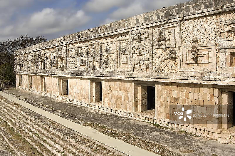 墨西哥尤卡坦乌斯马尔，联合国教科文组织世界遗产，四方修道院图片素材