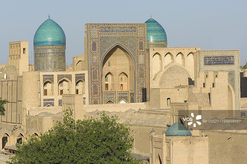 乌兹别克斯坦布哈拉米尔-I-阿拉伯伊斯兰学校，联合国教科文组织世界遗产图片素材