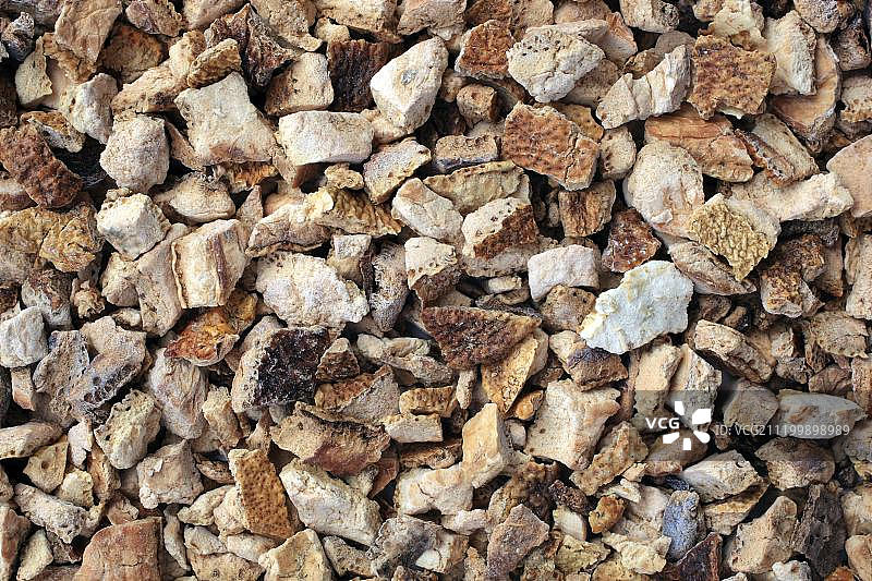 用作茶叶的干橙皮（甜橙）图片素材