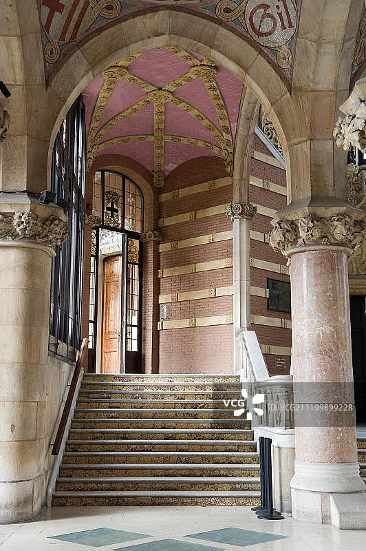 圣十字圣保罗医院入口大厅，联合国教科文组织世界遗产图片素材