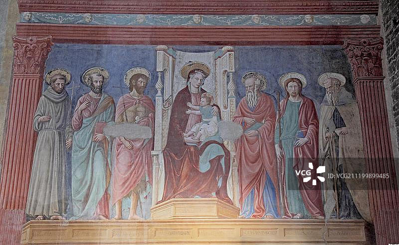 佛罗伦萨圣米尼亚托大殿的壁画图片素材