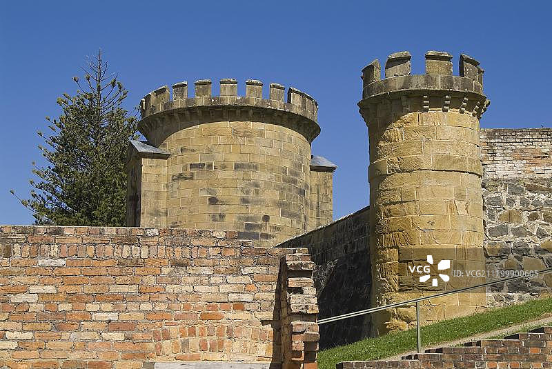 亚瑟港流放地，瞭望塔，澳大利亚塔斯马尼亚图片素材