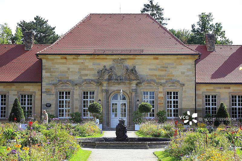 德国拜罗伊特埃尔米塔日宫的古老城堡西侧图片素材