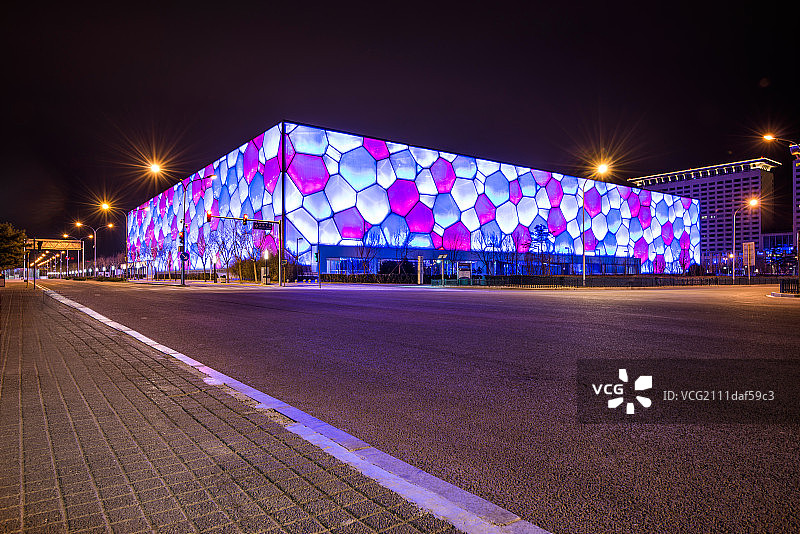 国家游泳馆水立方图片素材